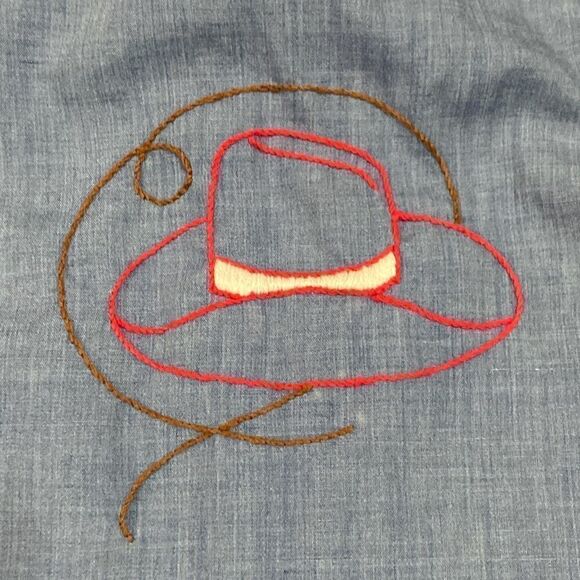 Vintage Kmart Permanent Press Western Cowgirl Embroidered Shirt Girls Size 6 - Picture 13 of 14